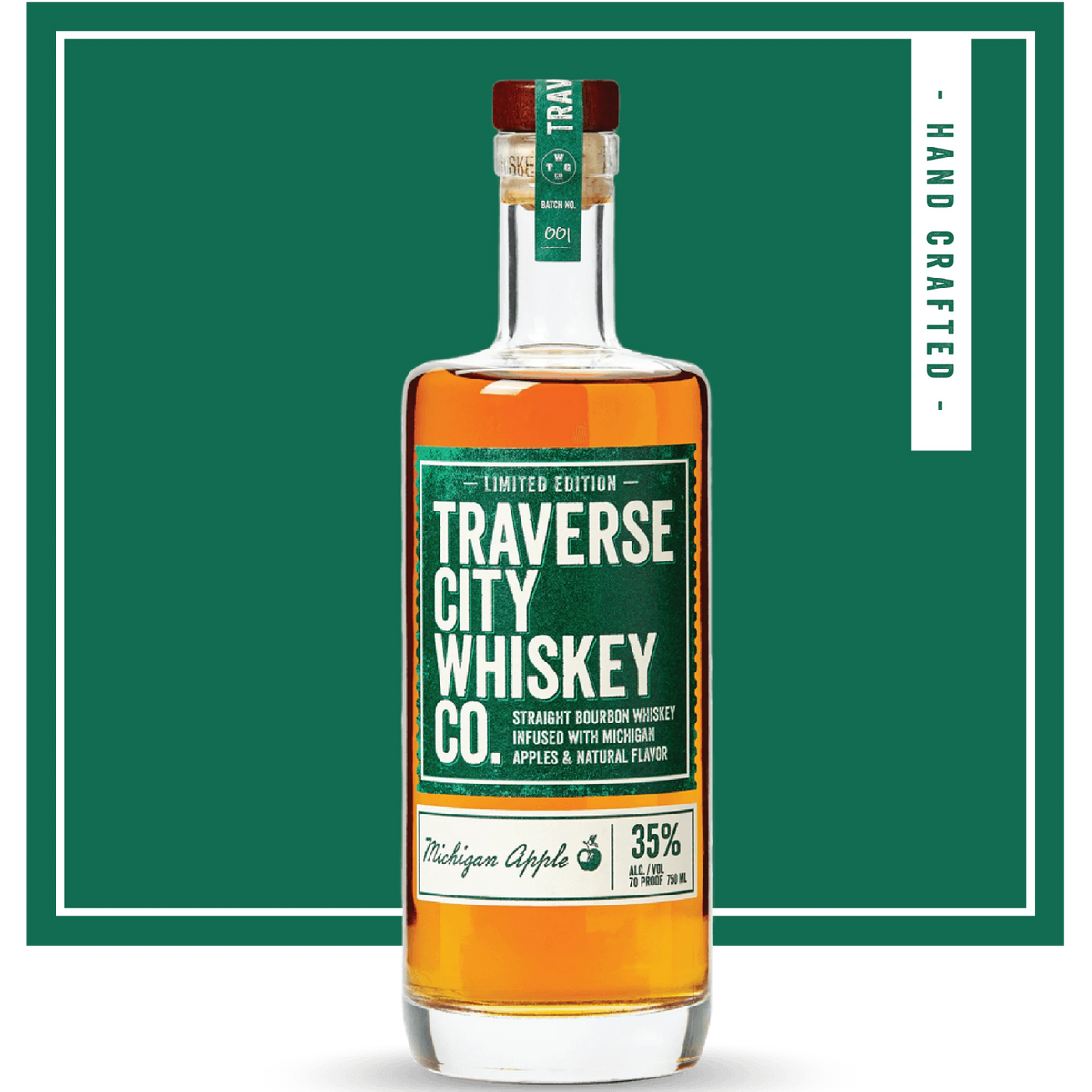 Michigan Apple Whiskey bottle – Traverse City Whiskey Co.