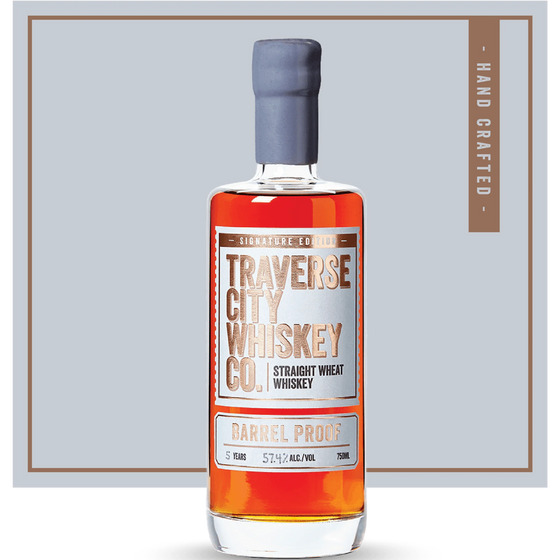 BARREL PROOF WHEAT bottle, Traverse City Whiskey Co.