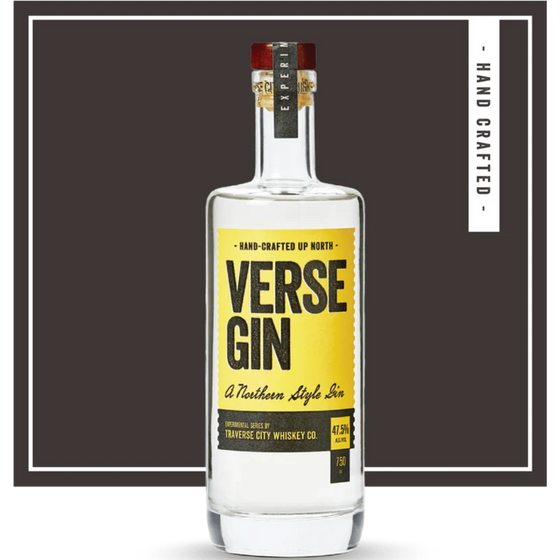 Verse Gin bottle, Traverse City Whiskey Co.