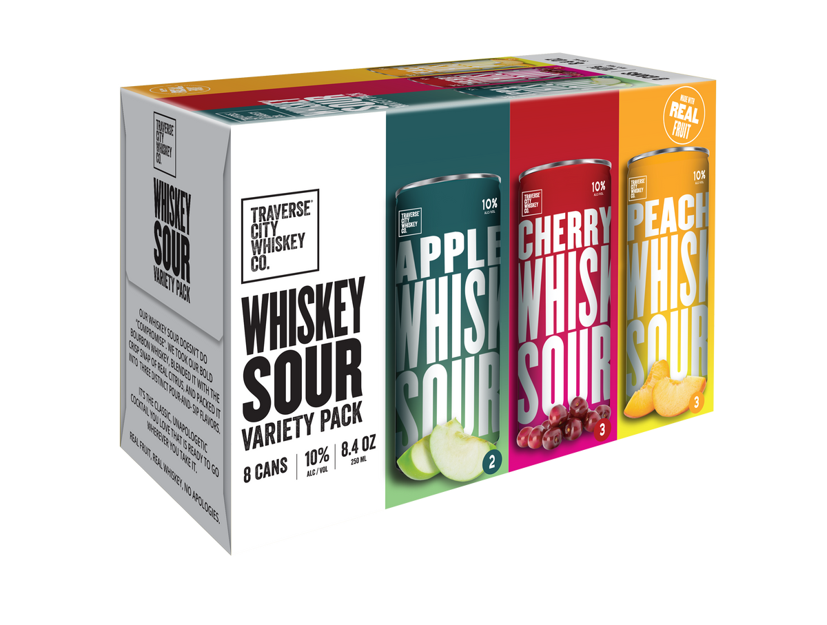 Whiskey Sour 8-pack variety of canned cocktails – Traverse City Whiskey Co.