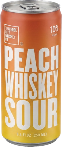 Peach Whiskey Sour can