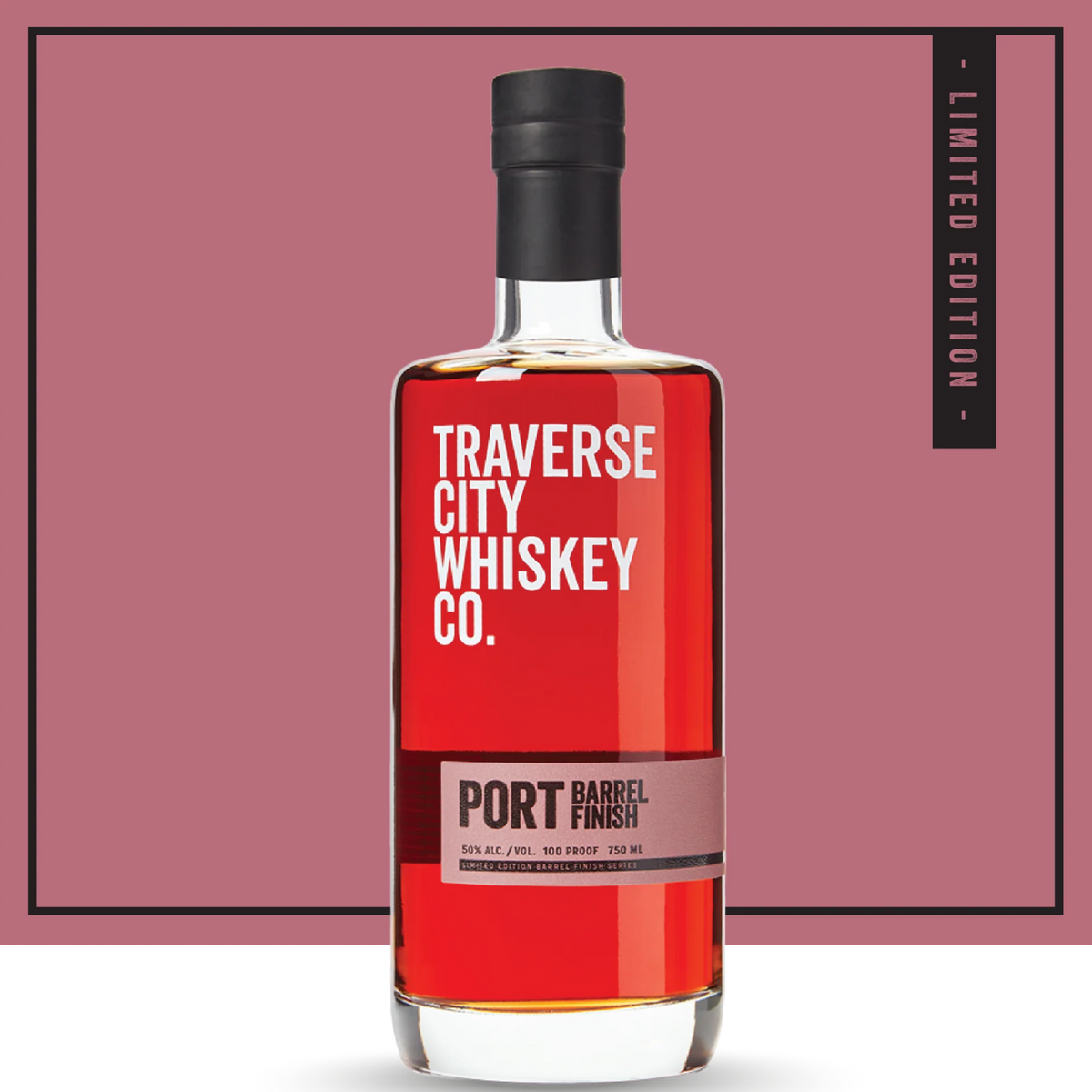 Port Barrel Finish whiskey bottle – Traverse City Whiskey Co.