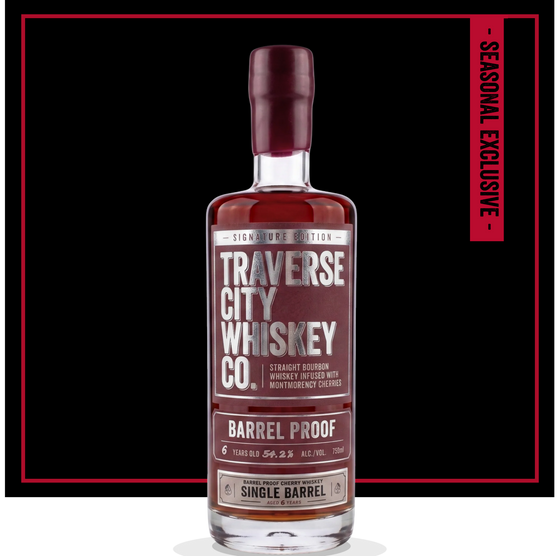 BARREL PROOF CHERRY bottle, Traverse City Whiskey Co.
