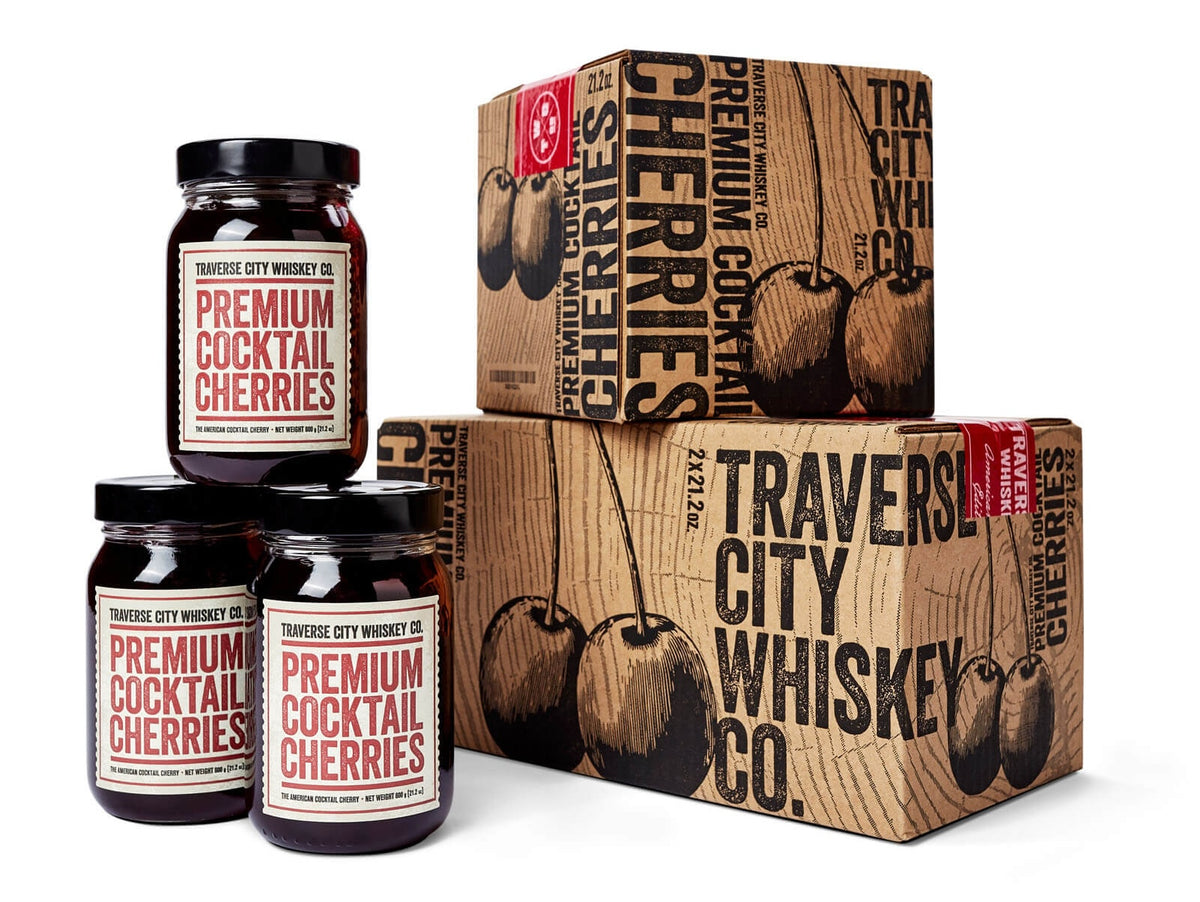 Premium Cocktail Cherries jars and cases – Traverse City Whiskey Co.