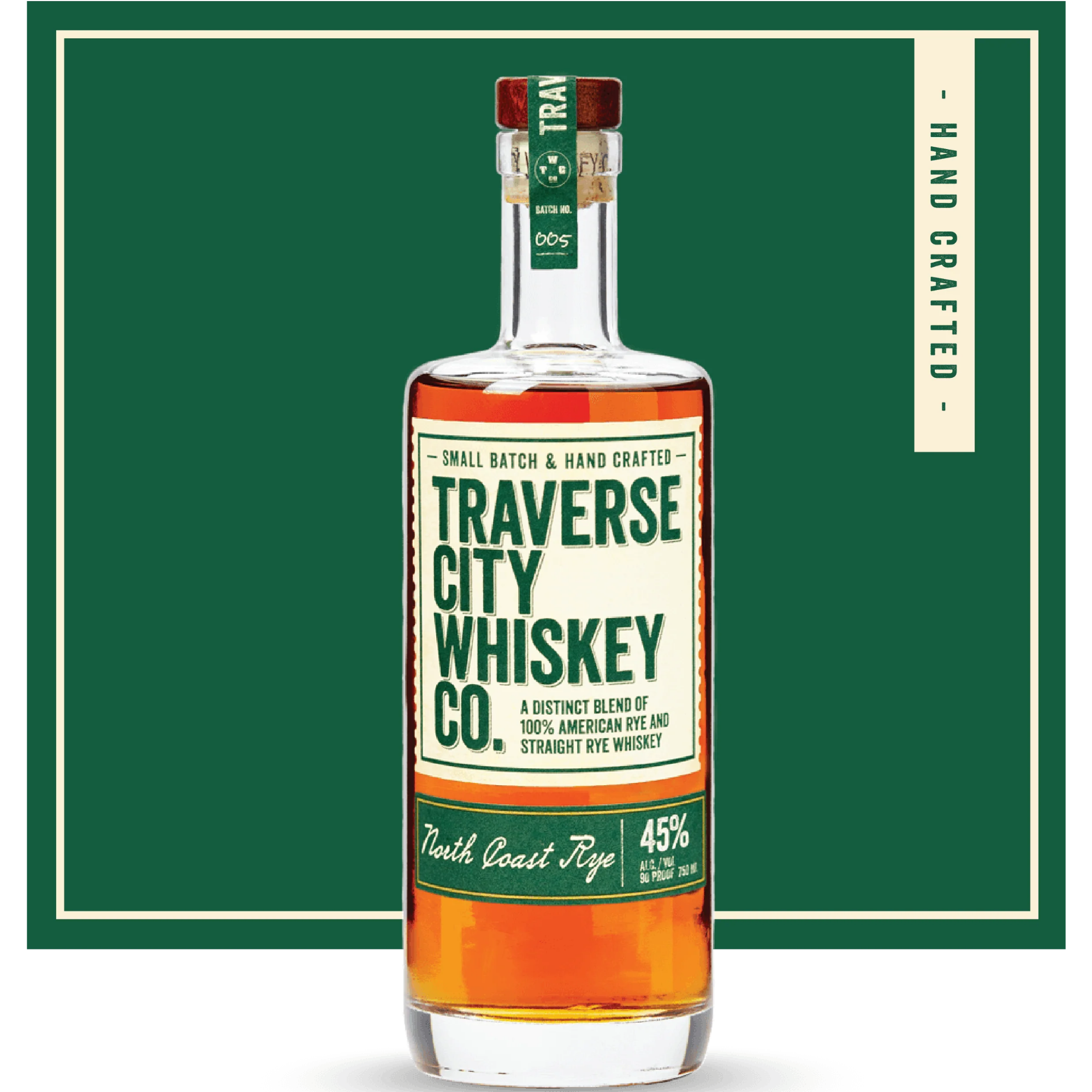 North Coast Rye whiskey bottle – Traverse City Whiskey Co.