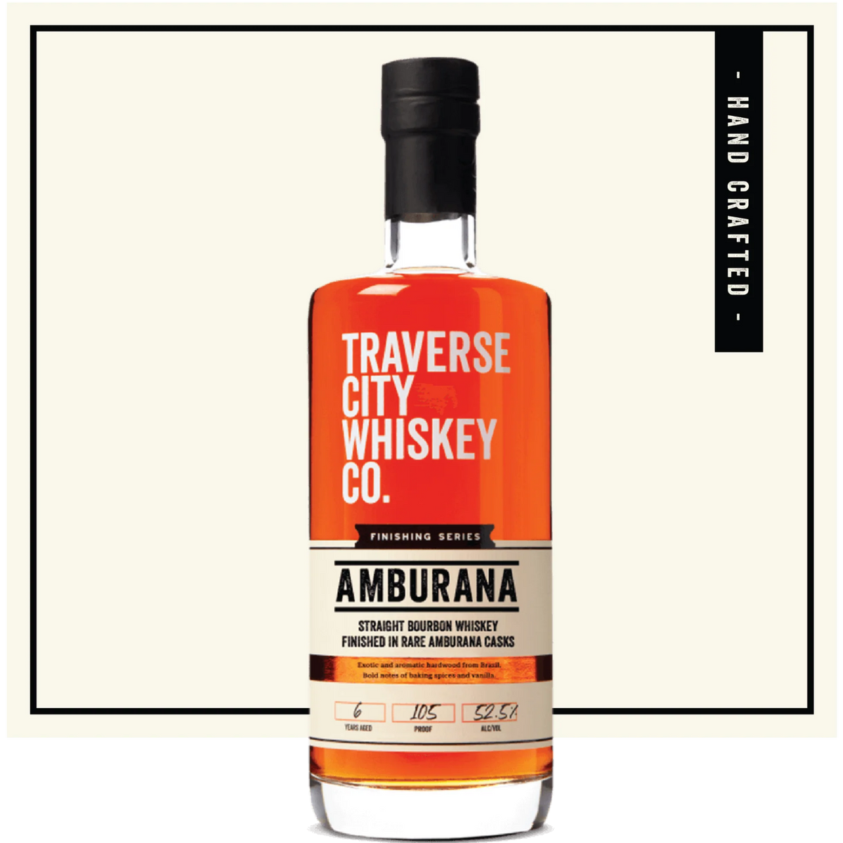 Amburana Barrel Finish whiskey bottle – Traverse City Whiskey Co.
