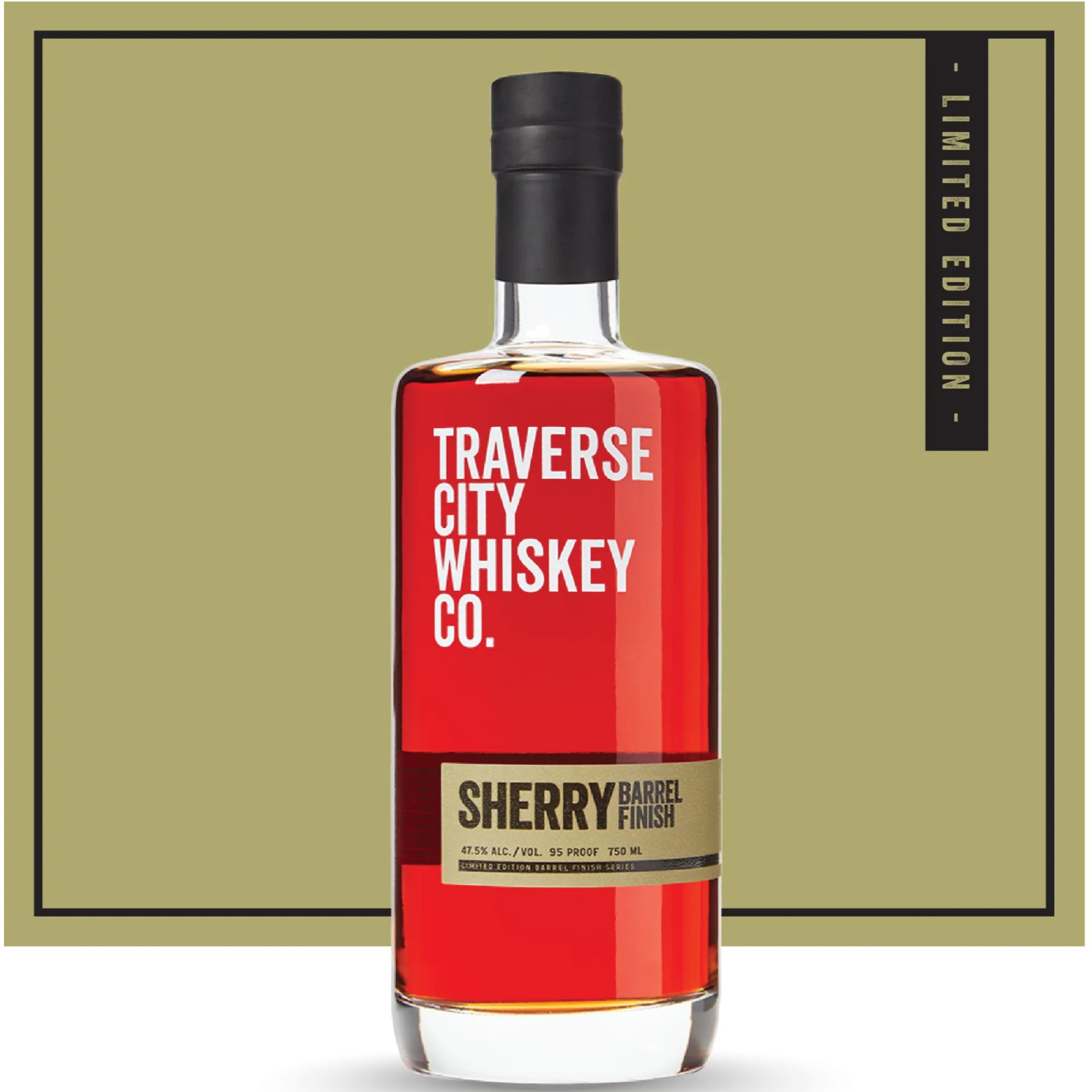 Sherry Barrel Finish whiskey bottle – Traverse City Whiskey Co.